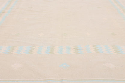 6 x 9 - Beige Vintage Dhurrie Rug - 79612