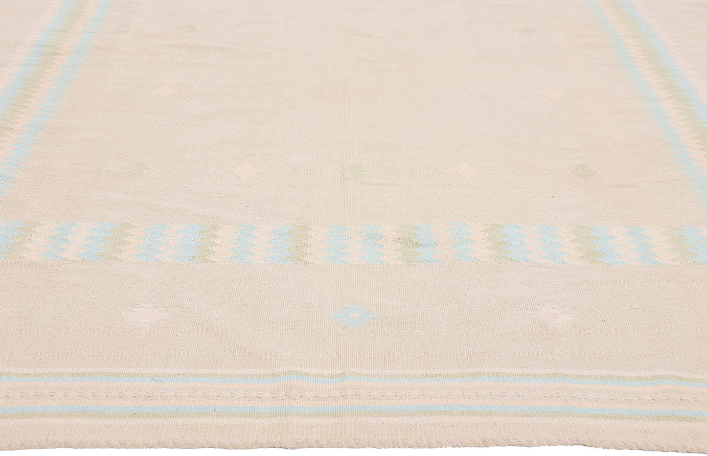6 x 9 - Beige Vintage Dhurrie Rug - 79612