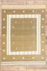 7 x 10 - Tan Vintage Dhurrie Rug - 79613