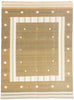 7 x 10 - Tan Vintage Dhurrie Rug - 79613