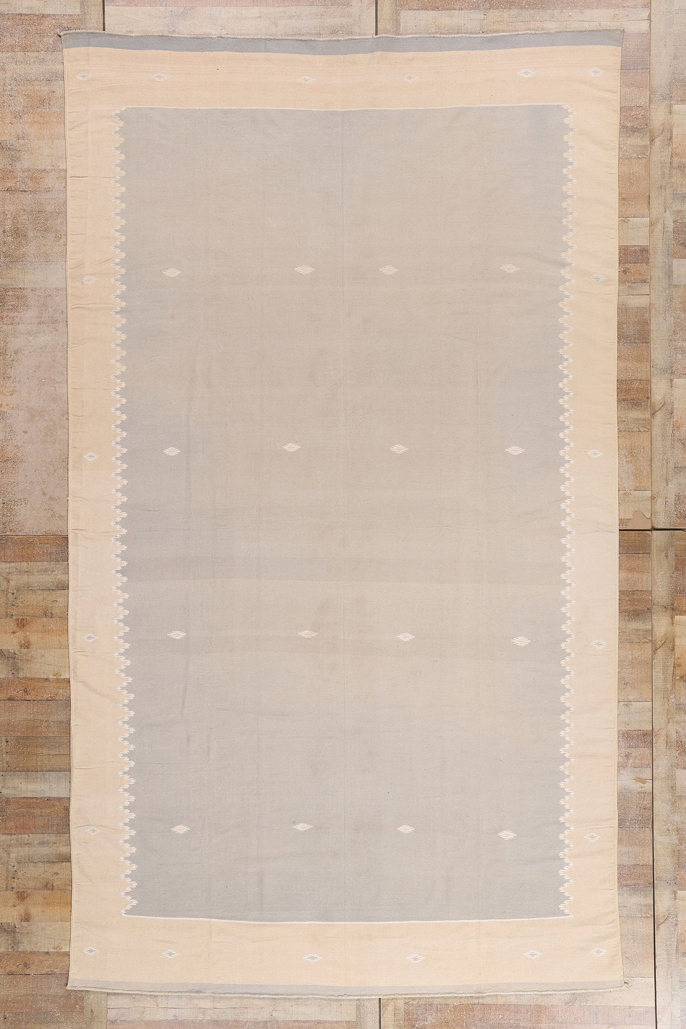 8 x 14 - Gray Vintage Dhurrie Rug - 79614