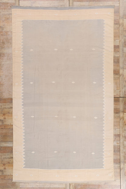 8 x 14 - Gray Vintage Dhurrie Rug - 79614