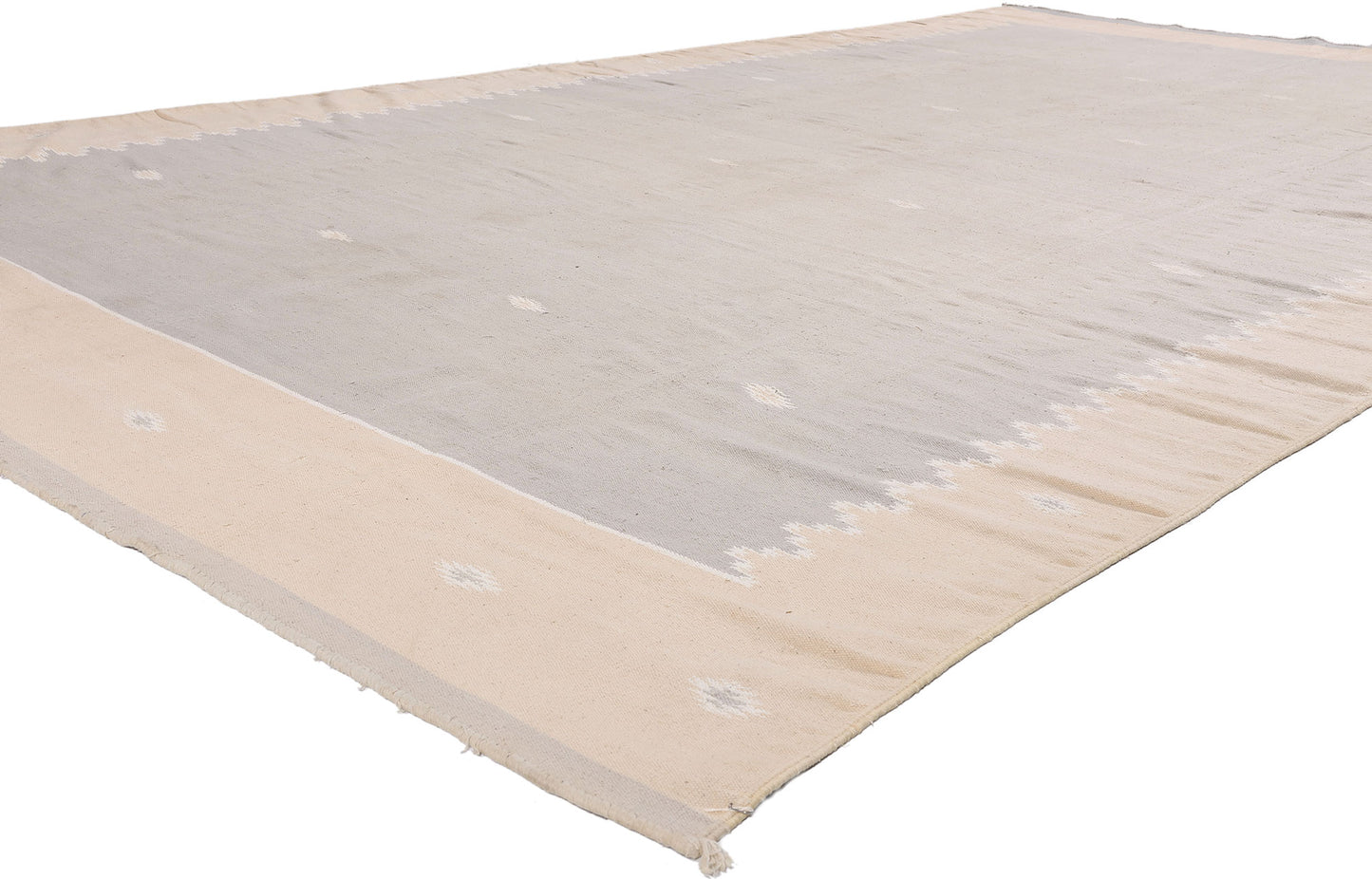 8 x 14 - Gray Vintage Dhurrie Rug - 79614