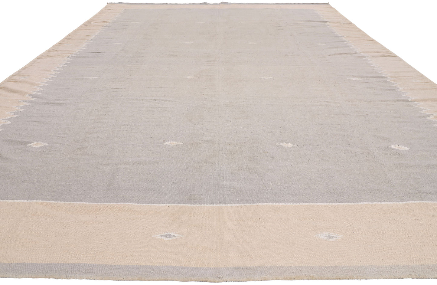 8 x 14 - Gray Vintage Dhurrie Rug - 79614