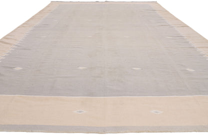 8 x 14 - Gray Vintage Dhurrie Rug - 79614