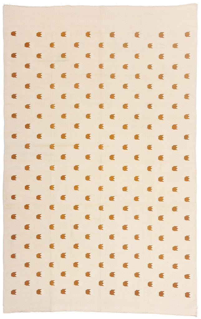 6 x 9 - Beige Vintage Dhurrie Rug - 79615