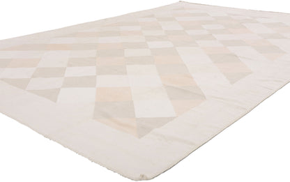 6 x 9 - Beige Vintage Dhurrie Rug - 79617
