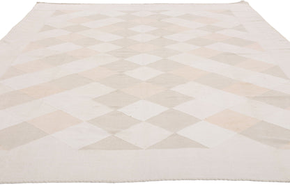 6 x 9 - Beige Vintage Dhurrie Rug - 79617