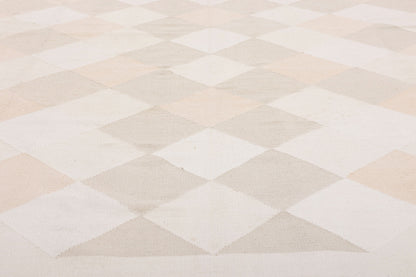 6 x 9 - Beige Vintage Dhurrie Rug - 79617