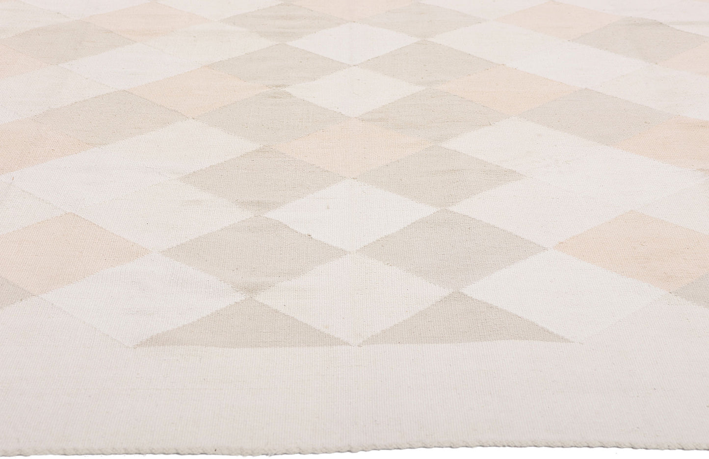 6 x 9 - Beige Vintage Dhurrie Rug - 79617