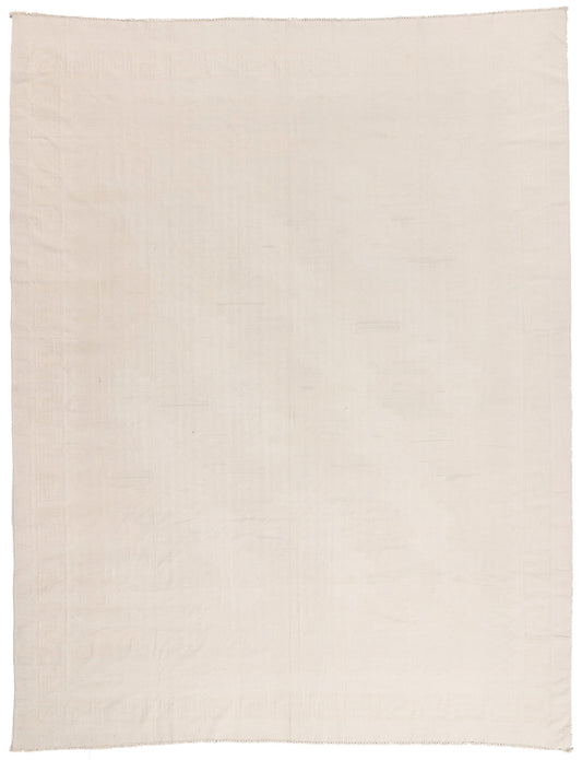 9 x 11 - White Vintage Dhurrie Rug - 79618