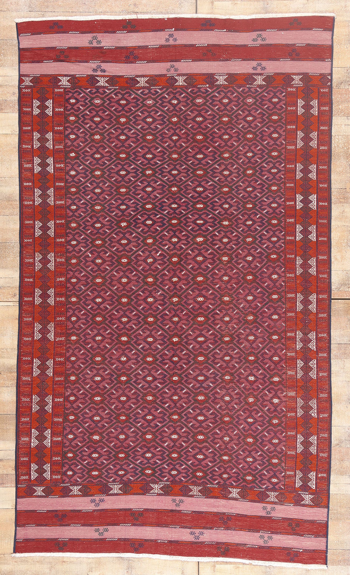 6 x 11 - Red Vintage Afghani Maimana Kilim Rug - 79625
