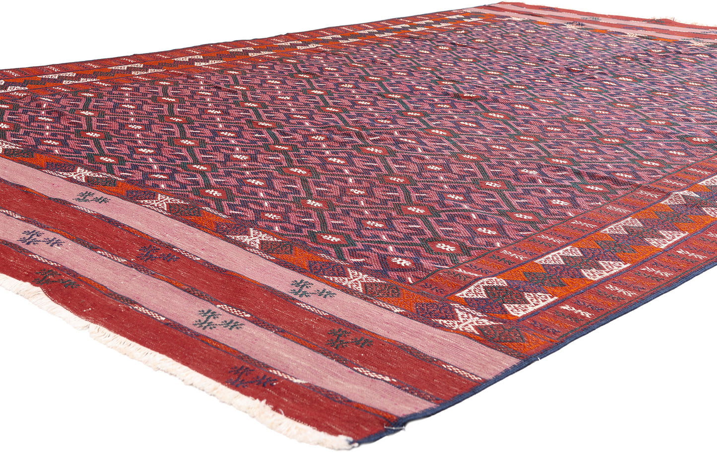 6 x 11 - Red Vintage Afghani Maimana Kilim Rug - 79625