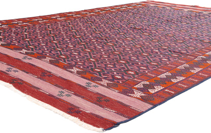 6 x 11 - Red Vintage Afghani Maimana Kilim Rug - 79625