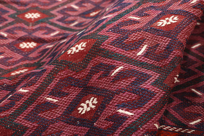 6 x 11 - Red Vintage Afghani Maimana Kilim Rug - 79625