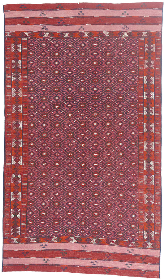 6 x 11 - Red Vintage Afghani Maimana Kilim Rug - 79625