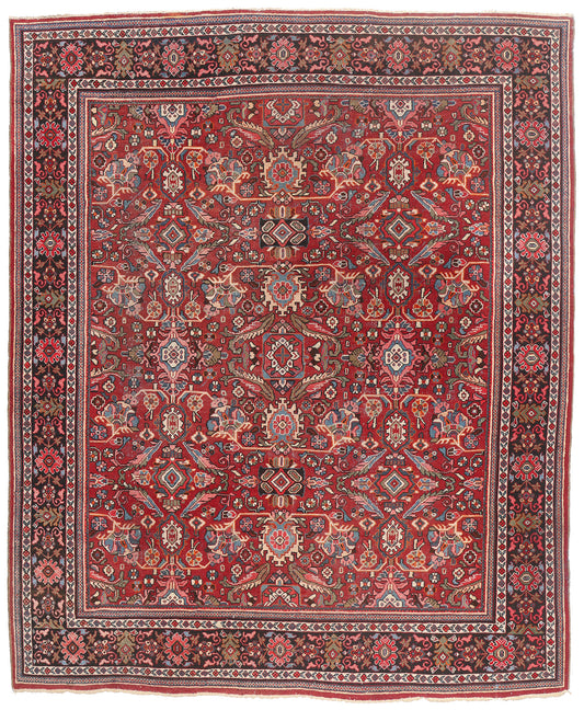 11 x 14 - Red Antique Persian Mahal Rug - 79636