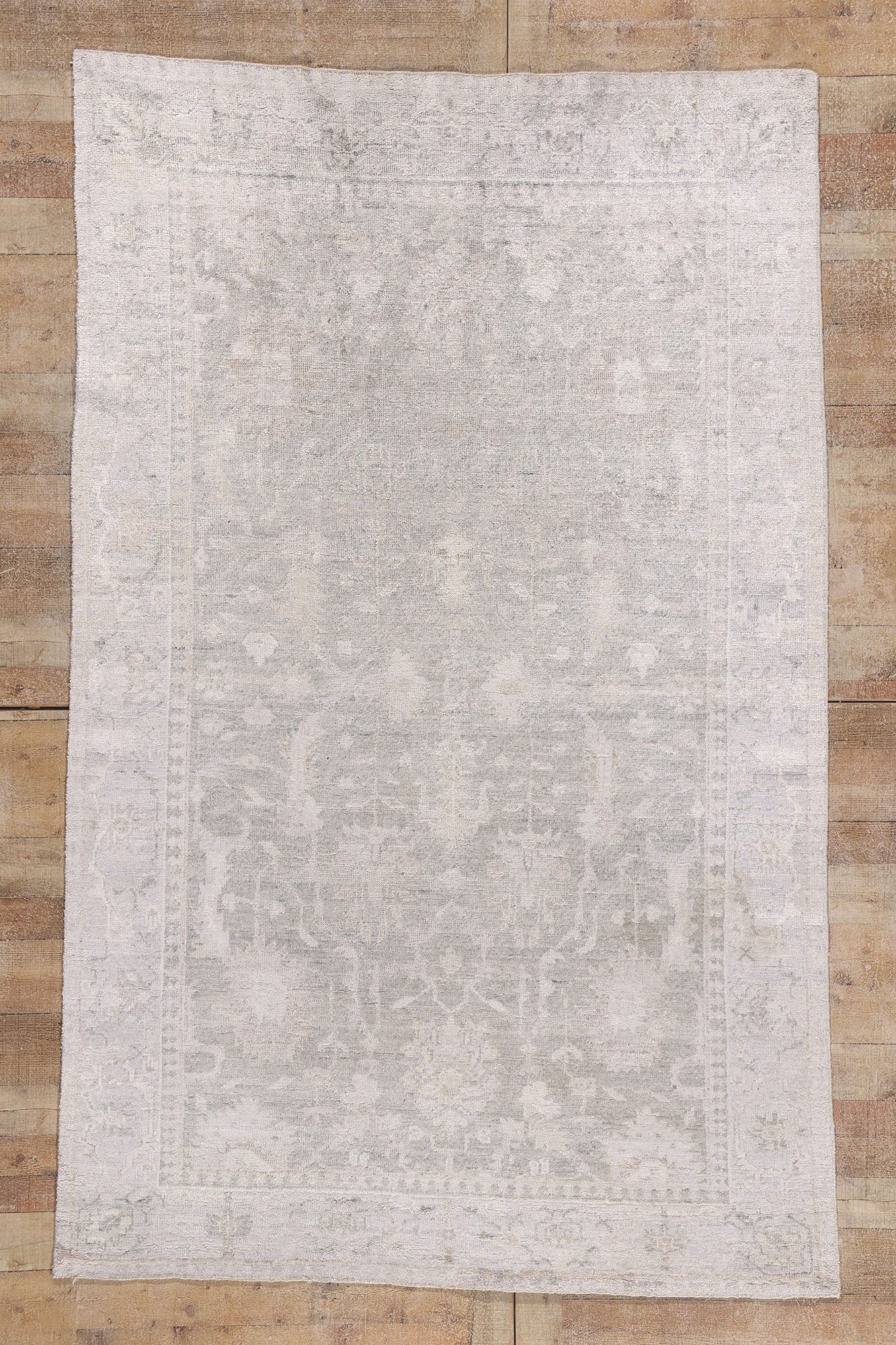 6 x 9 - Gray Vintage Oushak Rug - 79642