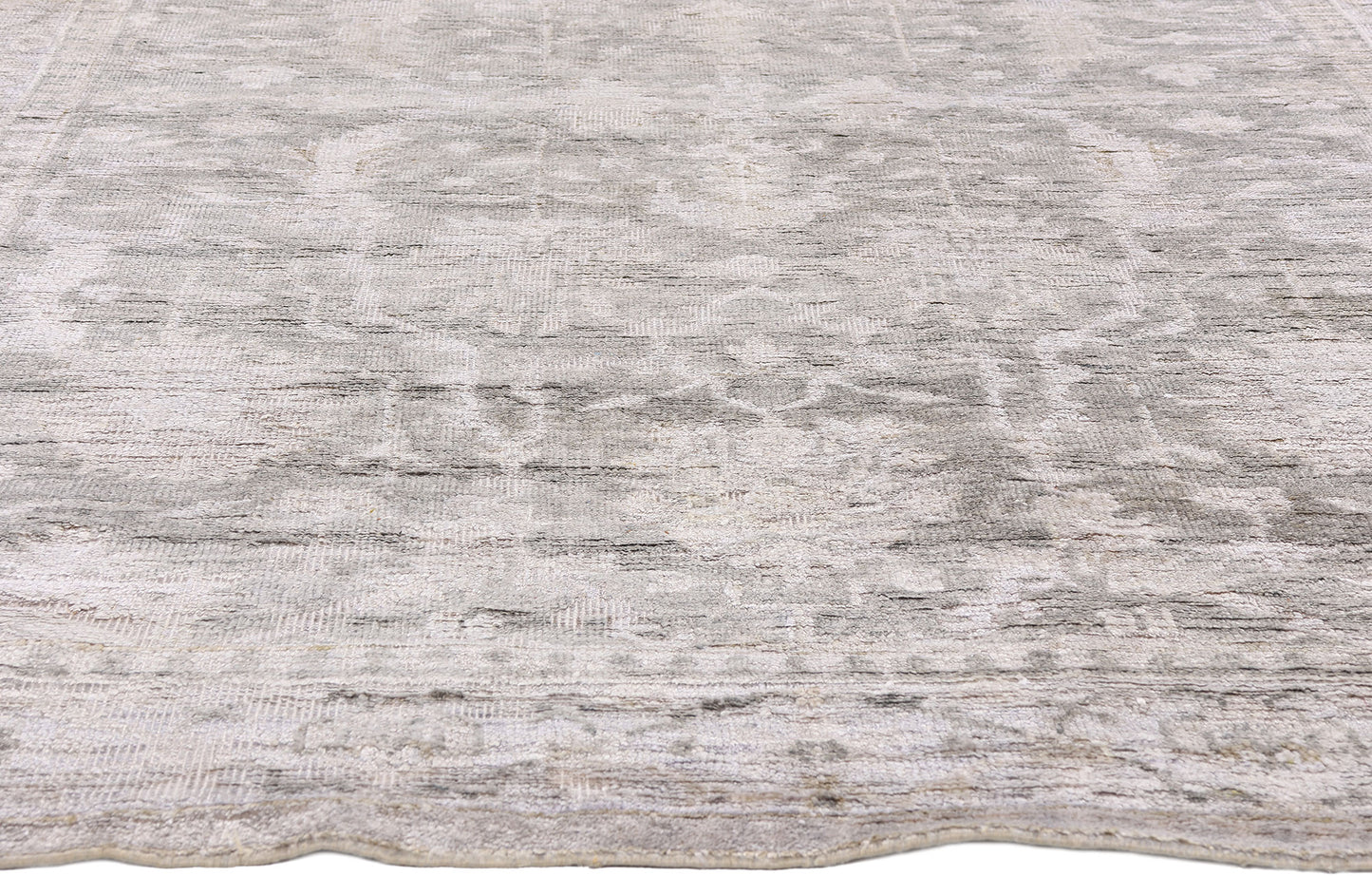 6 x 9 - Gray Vintage Oushak Rug - 79642