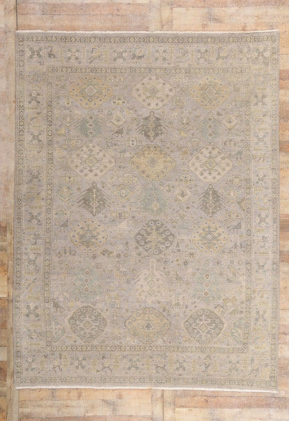 7 x 10 - Gray New Modern Oushak Rug - 79643