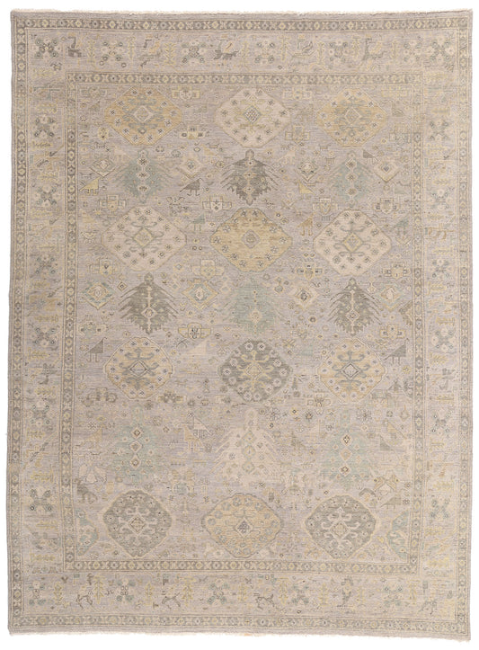 7 x 10 - Gray New Modern Oushak Rug - 79643