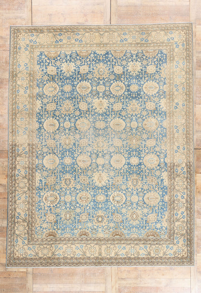 9 x 12 - Blue Antique Persian Tabriz Rug - 79644