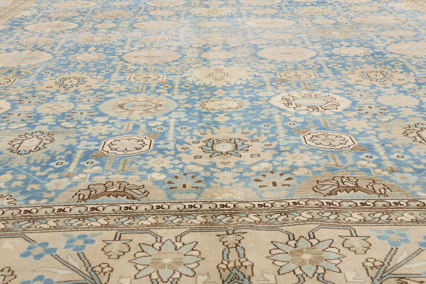9 x 12 - Blue Antique Persian Tabriz Rug - 79644
