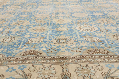 9 x 12 - Blue Antique Persian Tabriz Rug - 79644