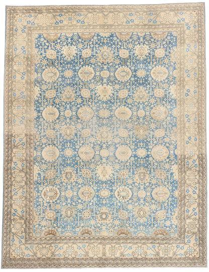 9 x 12 - Blue Antique Persian Tabriz Rug - 79644