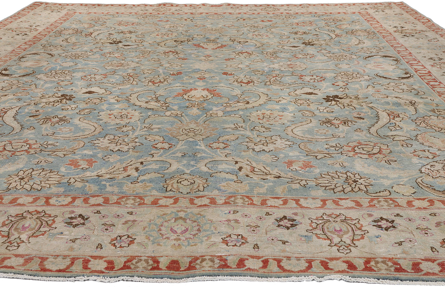 10 x 12 - Blue Antique Persian Mashhad Rug - 79645