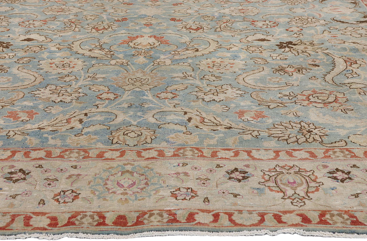 10 x 12 - Blue Antique Persian Mashhad Rug - 79645