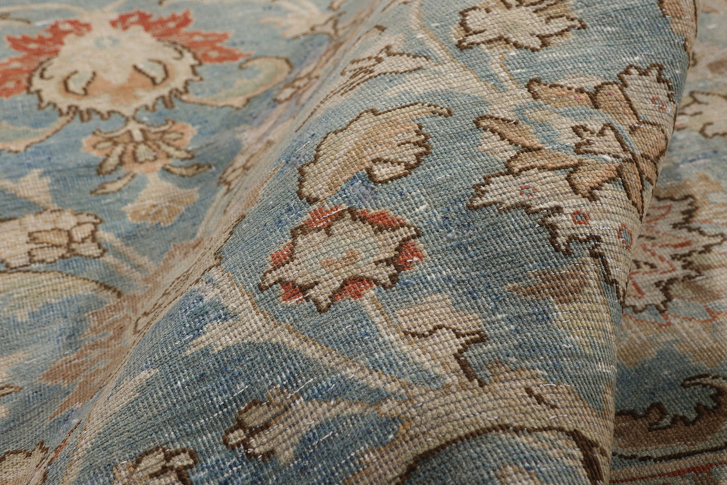 10 x 12 - Blue Antique Persian Mashhad Rug - 79645