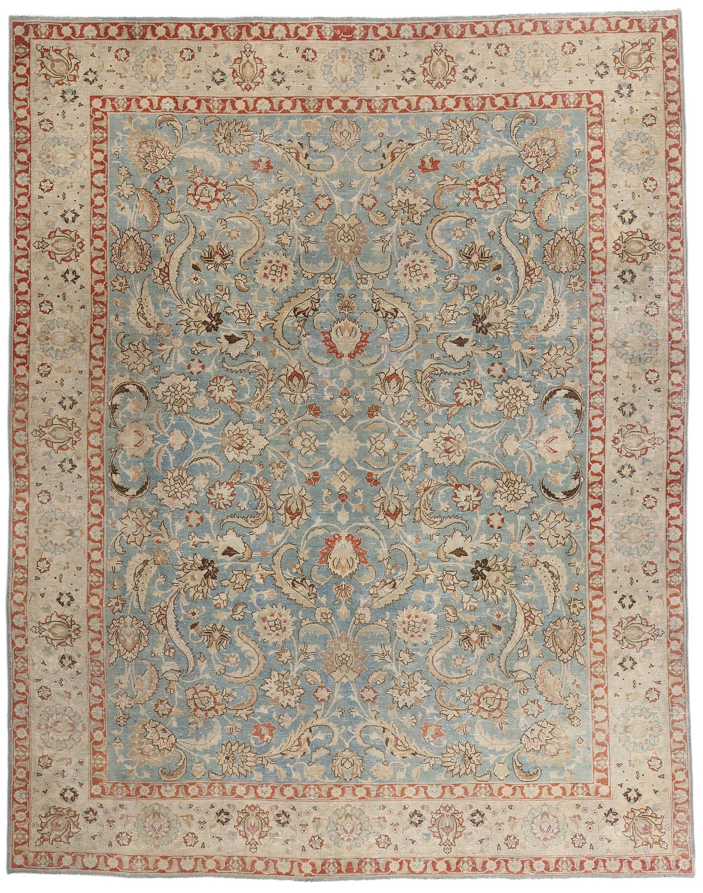 10 x 12 - Blue Antique Persian Mashhad Rug - 79645