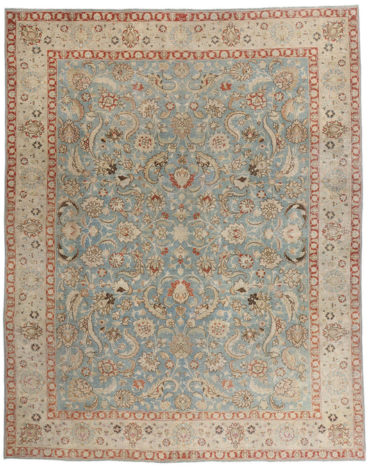 10 x 12 - Blue Antique Persian Mashhad Rug - 79645