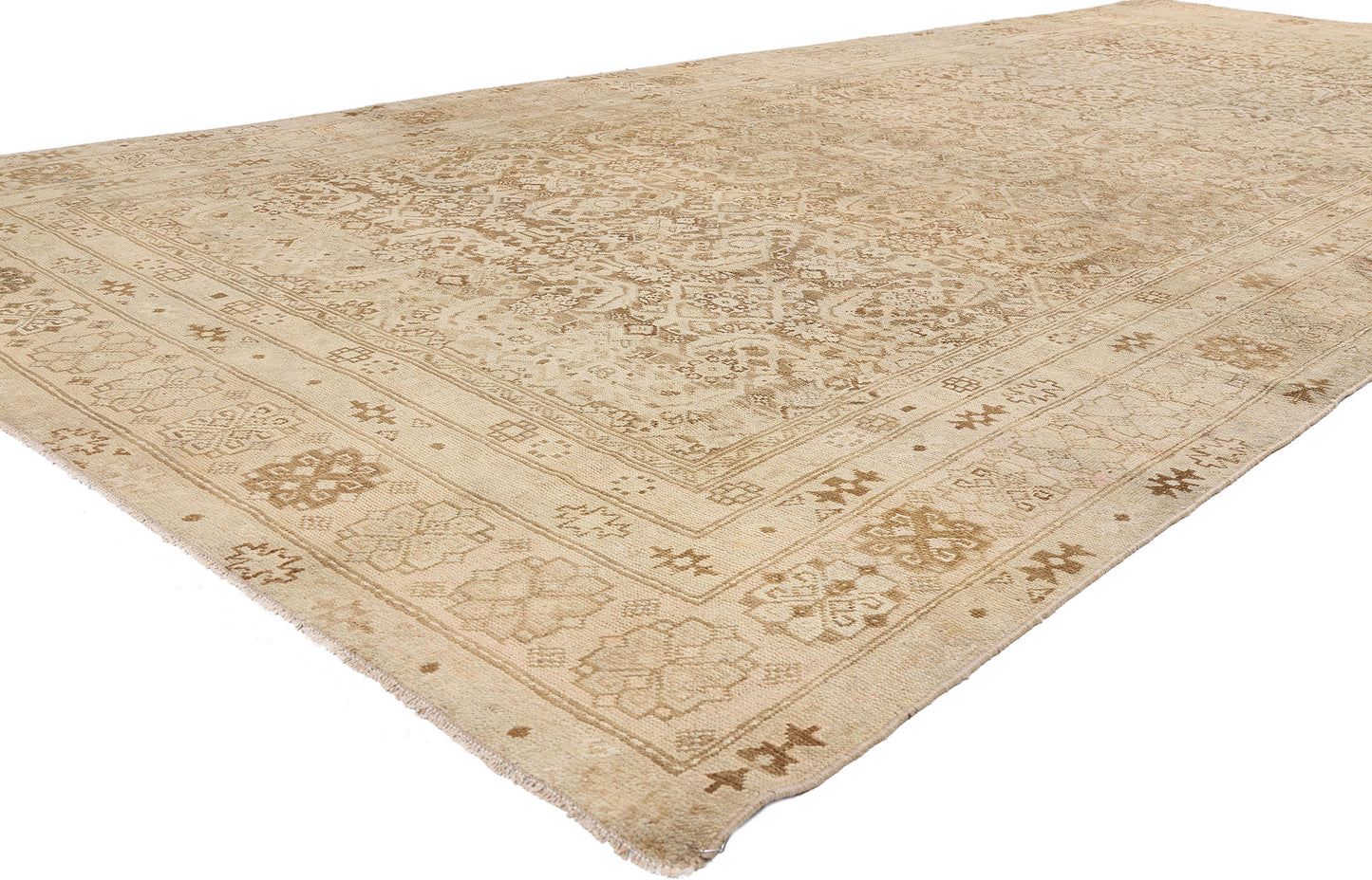 7 x 16 - Brown Antique Persian Mahal Rug - 79646