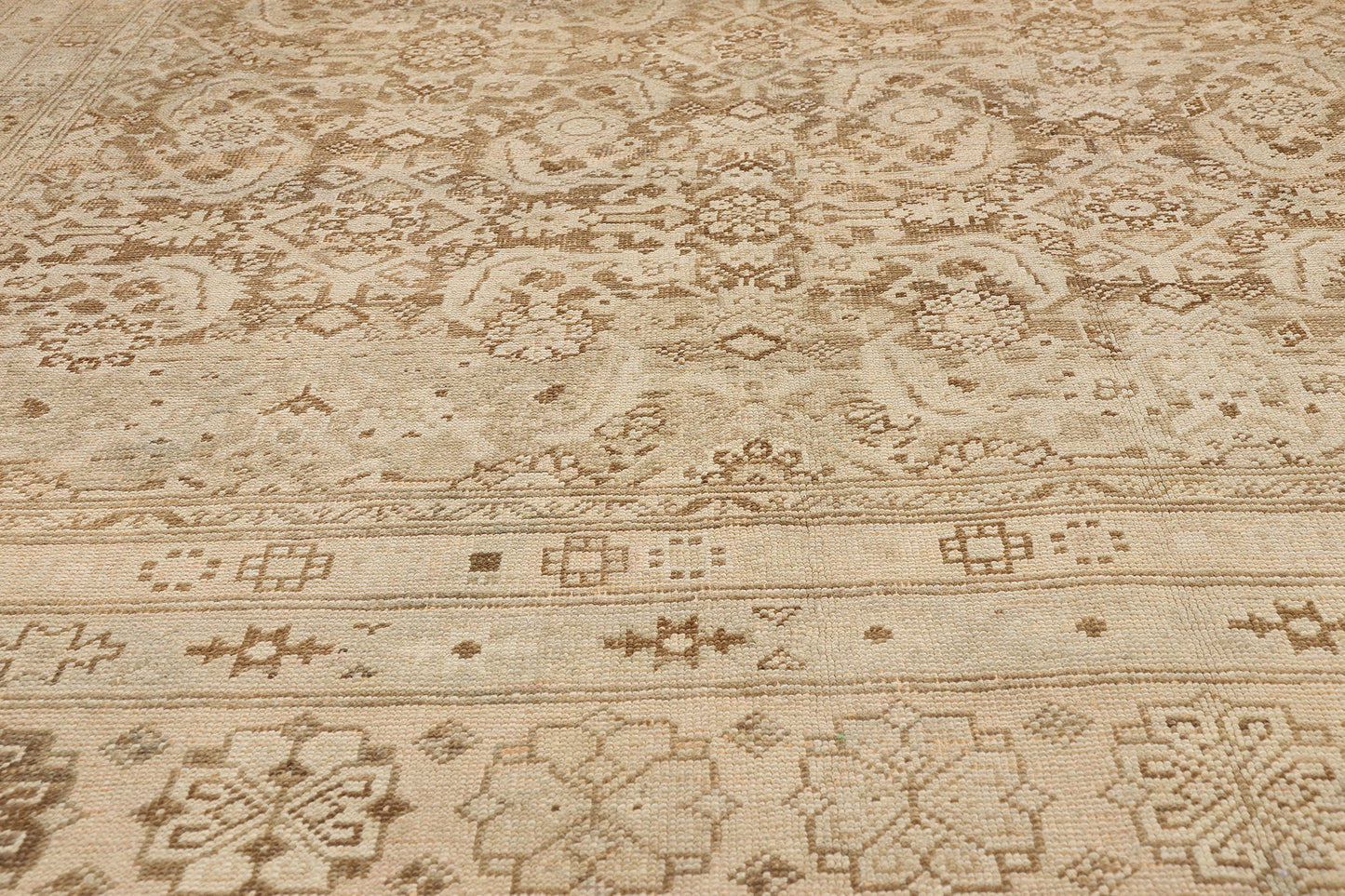 7 x 16 - Brown Antique Persian Mahal Rug - 79646