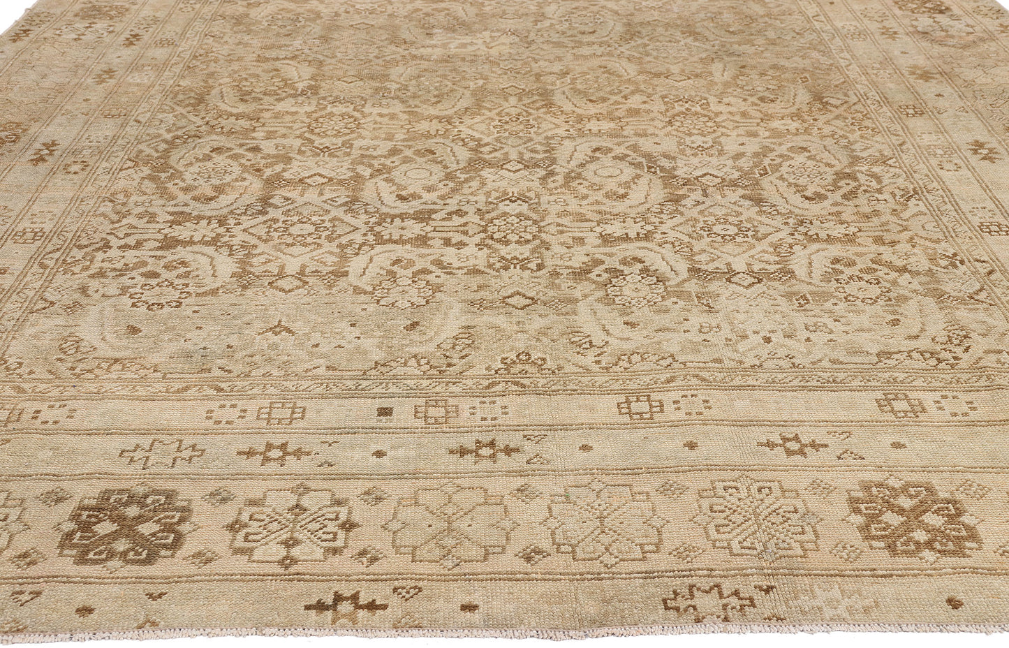 7 x 16 - Brown Antique Persian Mahal Rug - 79646