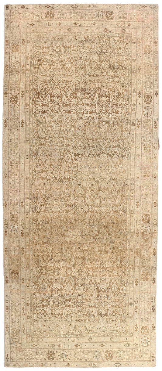 7 x 16 - Brown Antique Persian Mahal Rug - 79646