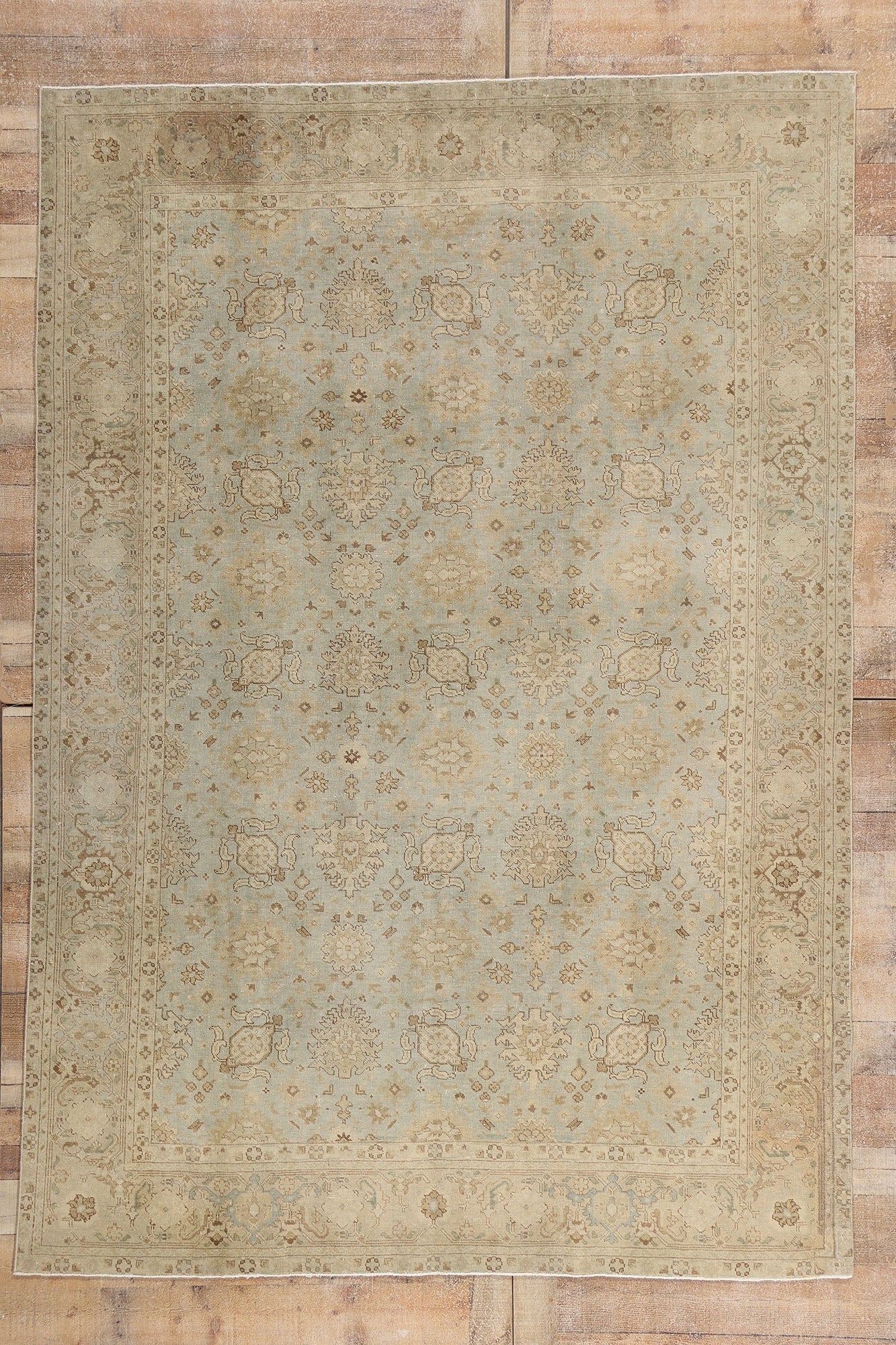 6 x 9 - Blue Antique Persian Tabriz Rug - 79647