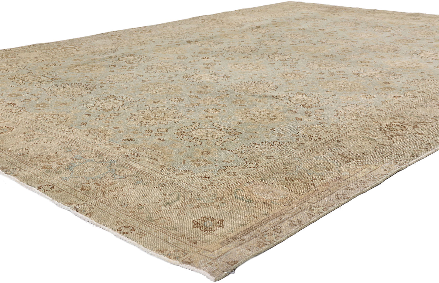 6 x 9 - Blue Antique Persian Tabriz Rug - 79647