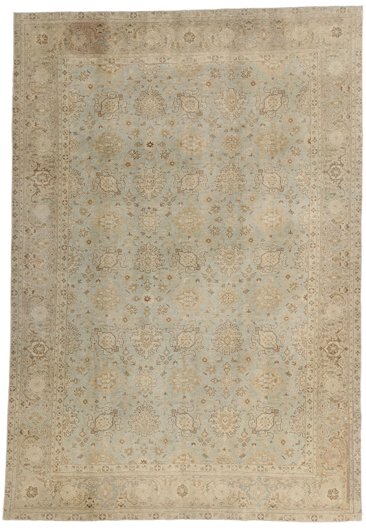 6 x 9 - Blue Antique Persian Tabriz Rug - 79647