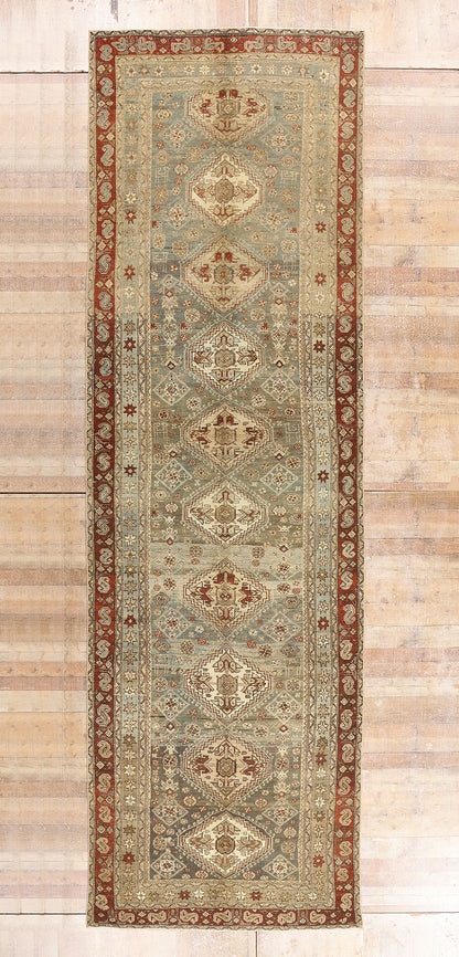 5 x 17 - Taupe Antique Persian Malayer Rug - 79648