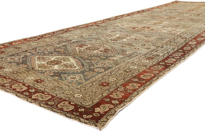 5 x 17 - Taupe Antique Persian Malayer Rug - 79648