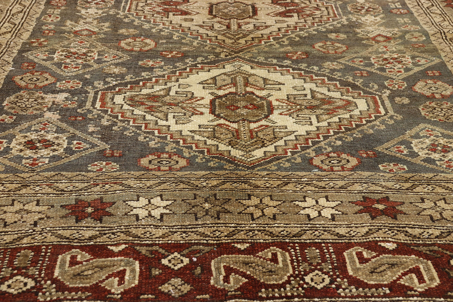 5 x 17 - Taupe Antique Persian Malayer Rug - 79648