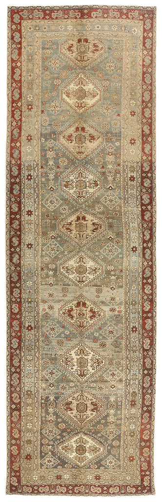 5 x 17 - Taupe Antique Persian Malayer Rug - 79648