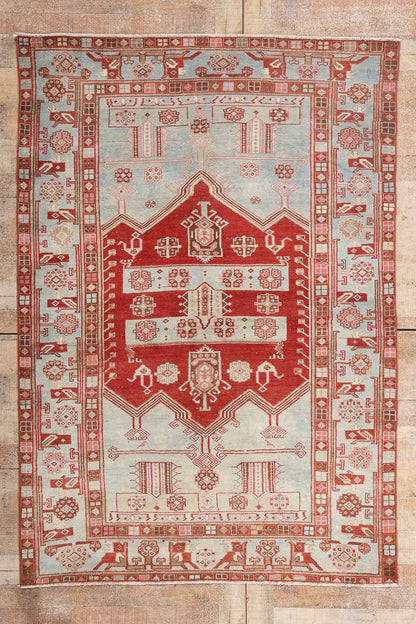 5 x 7 - Blue Antique Persian Malayer Rug - 79649