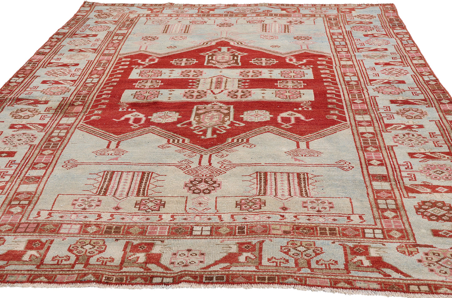 5 x 7 - Blue Antique Persian Malayer Rug - 79649