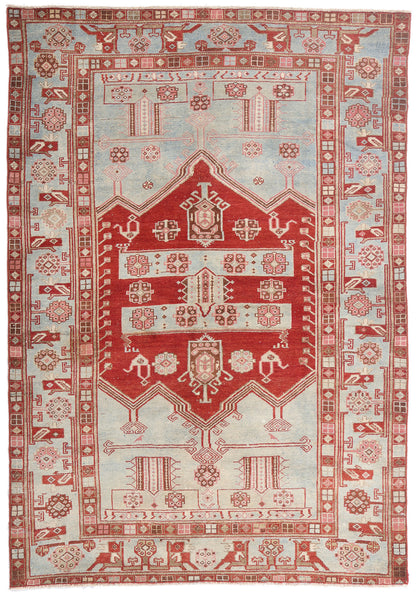 5 x 7 - Blue Antique Persian Malayer Rug - 79649