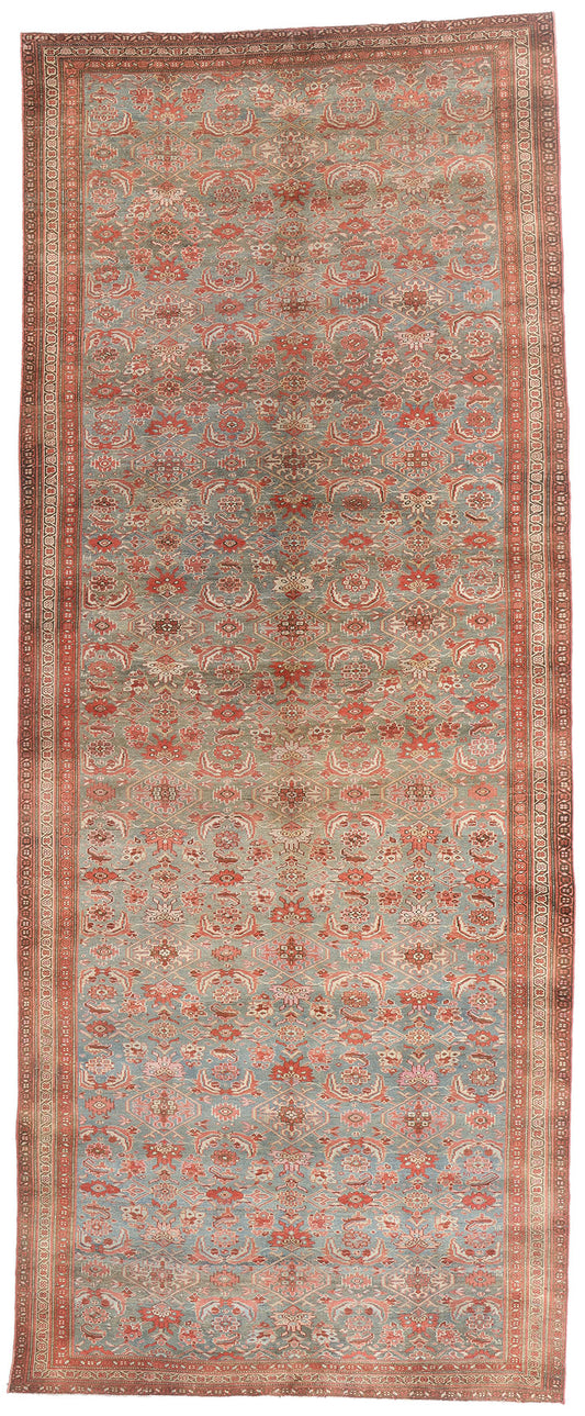 7 x 16 - Blue Antique Persian Malayer Rug - 79651