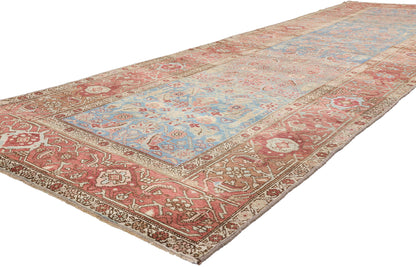 4 x 14 - Blue Antique Persian Bijar Rug - 79652